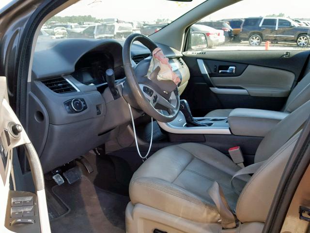 2FMDK3JC2DBE33048 - 2013 FORD EDGE SEL BEIGE photo 9