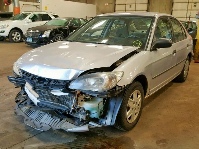 1HGES16305L018268 - 2005 HONDA CIVIC DX V SILVER photo 2