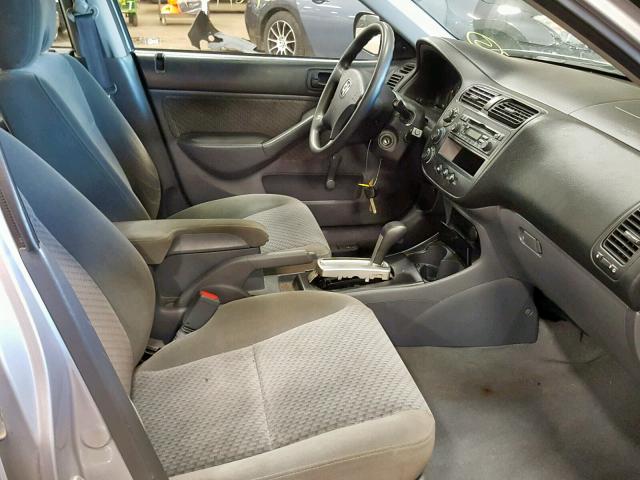 1HGES16305L018268 - 2005 HONDA CIVIC DX V SILVER photo 5