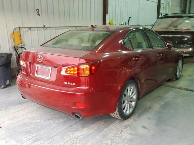 JTHBK262695101193 - 2009 LEXUS IS 250 MAROON photo 4