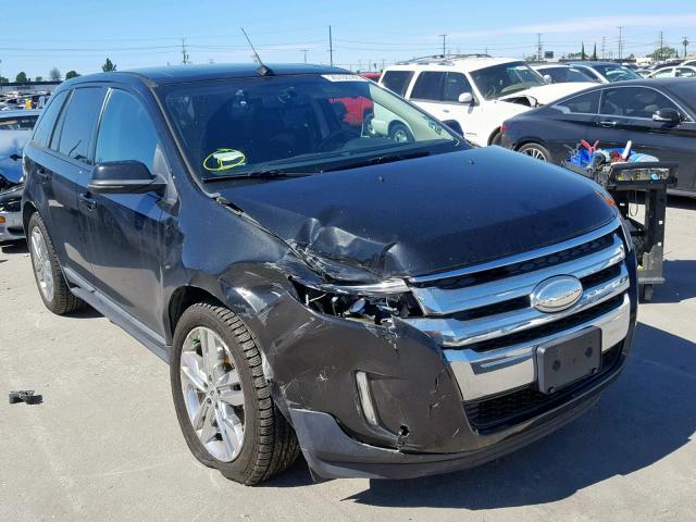 2FMDK3J9XDBB14565 - 2013 FORD EDGE SEL BLACK photo 1