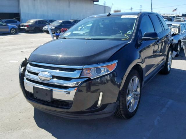 2FMDK3J9XDBB14565 - 2013 FORD EDGE SEL BLACK photo 2