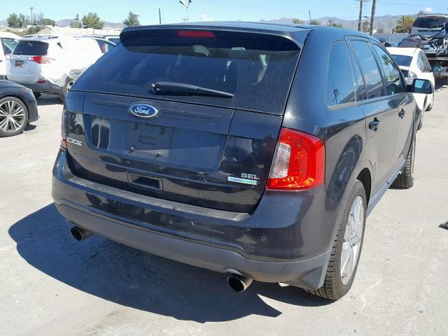 2FMDK3J9XDBB14565 - 2013 FORD EDGE SEL BLACK photo 4