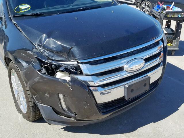 2FMDK3J9XDBB14565 - 2013 FORD EDGE SEL BLACK photo 9