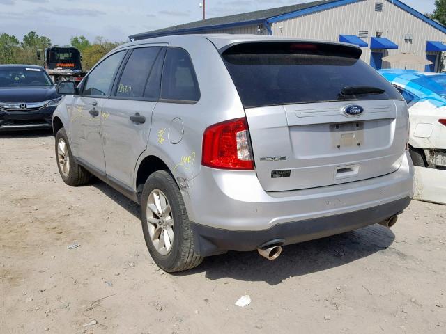 2FMDK3GC5DBB00706 - 2013 FORD EDGE SE SILVER photo 3