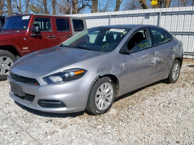 1C3CDFBB6ED819912 - 2014 DODGE DART SXT GRAY photo 2