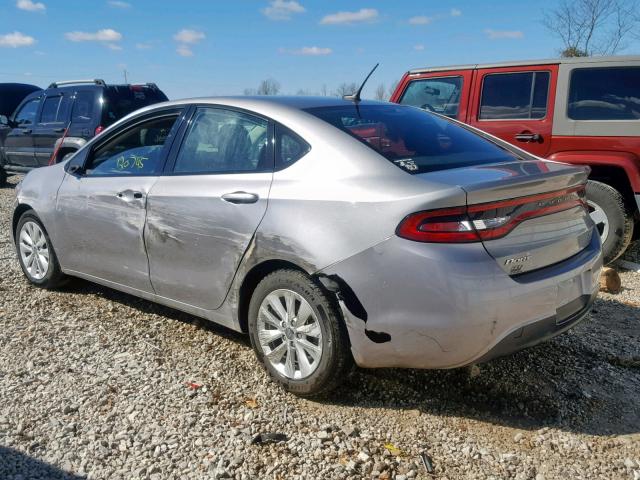 1C3CDFBB6ED819912 - 2014 DODGE DART SXT GRAY photo 3