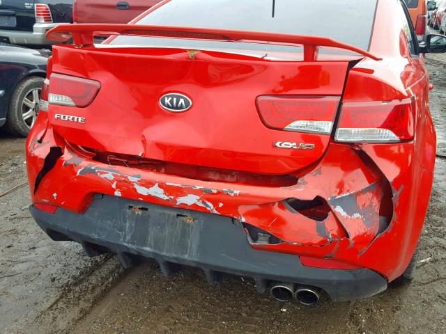 KNAFW6A35B5408114 - 2011 KIA FORTE SX RED photo 10