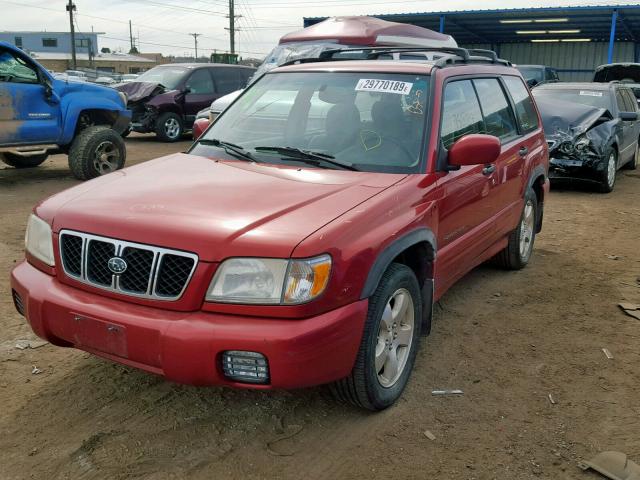 JF1SF65641H722183 - 2001 SUBARU FORESTER S RED photo 2