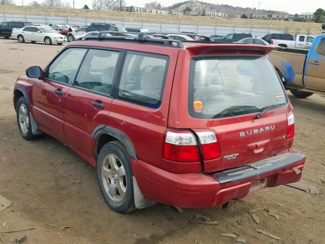 JF1SF65641H722183 - 2001 SUBARU FORESTER S RED photo 3