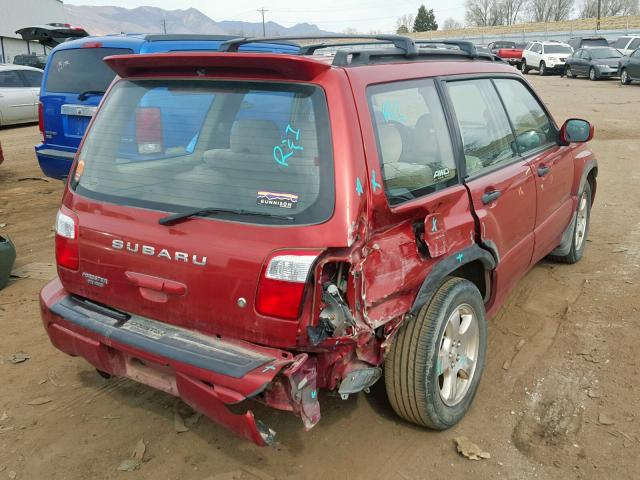 JF1SF65641H722183 - 2001 SUBARU FORESTER S RED photo 4