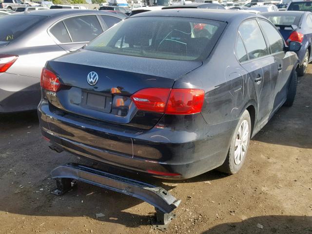 3VW2K7AJ3DM386223 - 2013 VOLKSWAGEN JETTA BASE BLACK photo 4