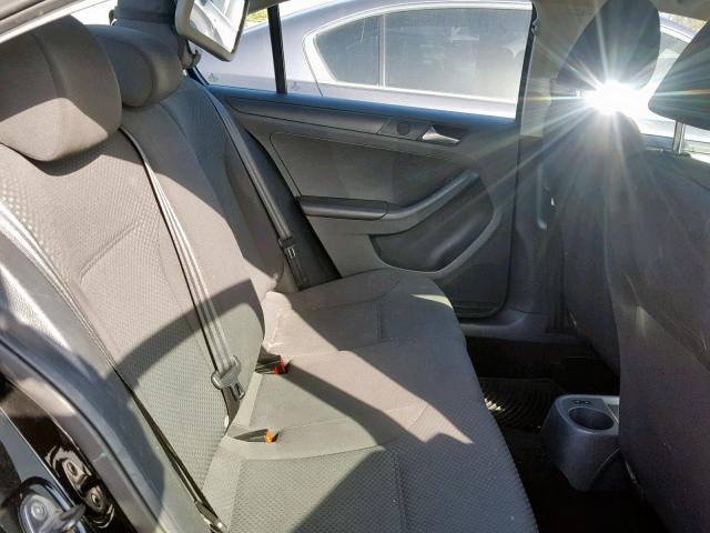 3VW2K7AJ3DM386223 - 2013 VOLKSWAGEN JETTA BASE BLACK photo 6