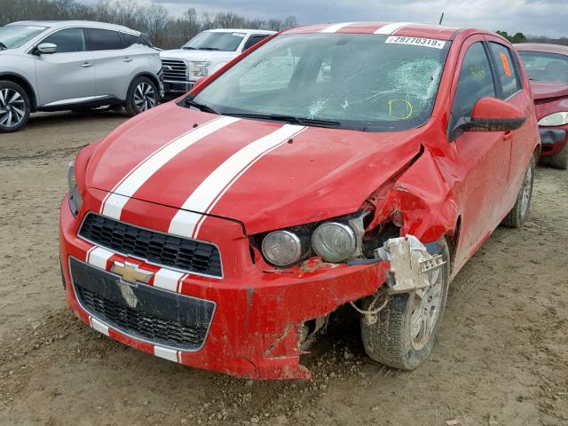 1G1JC6SH0F4155711 - 2015 CHEVROLET SONIC LT RED photo 2