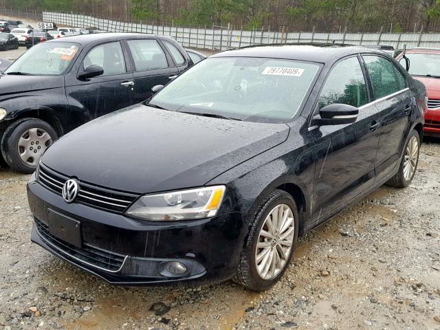 3VWLL7AJ5EM369135 - 2014 VOLKSWAGEN JETTA TDI BLACK photo 2