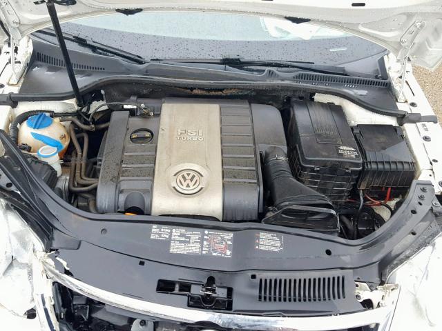 WVWCA71F17V039280 - 2007 VOLKSWAGEN EOS 2.0T S WHITE photo 7