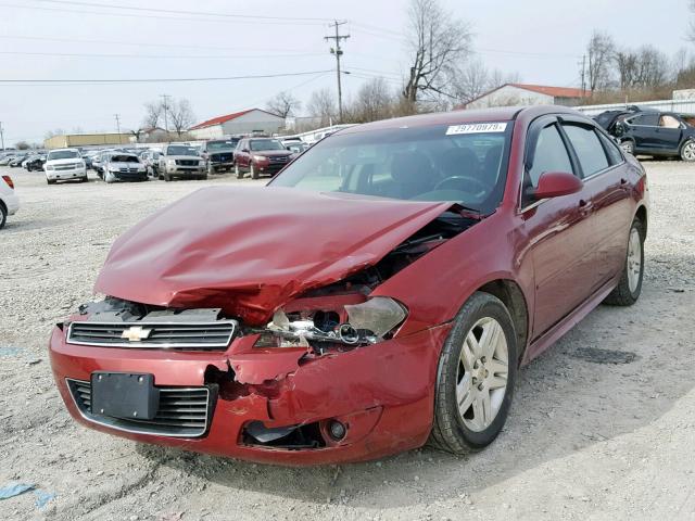 2G1WB5EK6B1186493 - 2011 CHEVROLET IMPALA LT MAROON photo 2