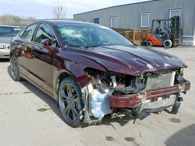 3FA6P0VPXHR204947 - 2017 FORD FUSION SPO BURGUNDY photo 1