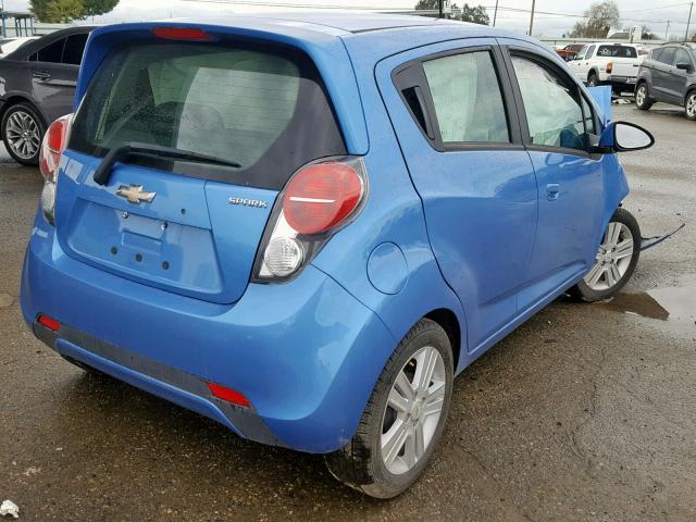 KL8CA6S99EC466176 - 2014 CHEVROLET SPARK LS BLUE photo 4