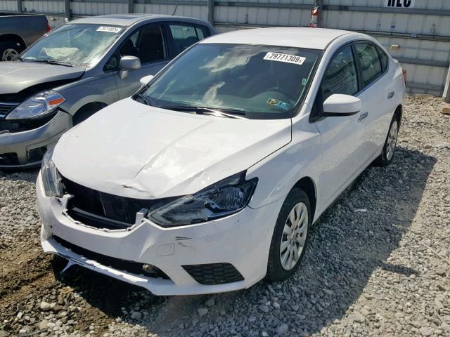 3N1AB7AP4JY288909 - 2018 NISSAN SENTRA S WHITE photo 2