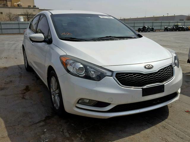 KNAFX4A85E5049641 - 2014 KIA FORTE EX WHITE photo 1