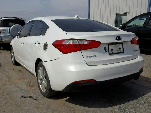 KNAFX4A85E5049641 - 2014 KIA FORTE EX WHITE photo 3