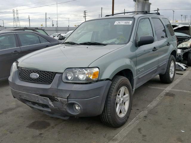 1FMYU95HX6KB01517 - 2006 FORD ESCAPE HEV GREEN photo 2