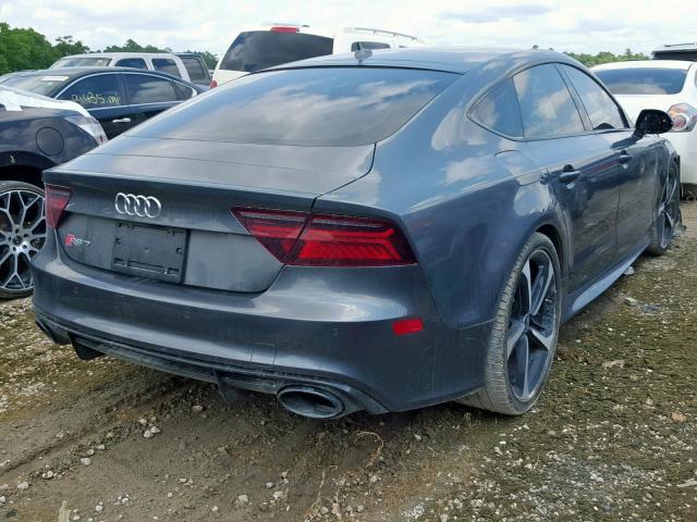 WUAWAAFC4HN901615 - 2017 AUDI RS7 PRESTI GRAY photo 4