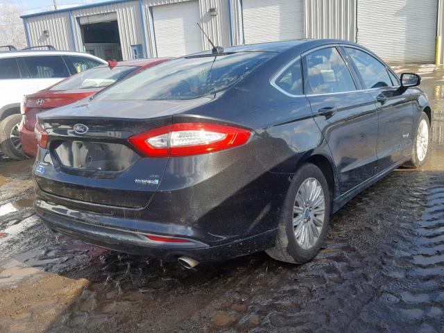 3FA6P0LU2DR166522 - 2013 FORD FUSION SE BLACK photo 4