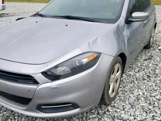 1C3CDFBBXFD337770 - 2015 DODGE DART SXT SILVER photo 9