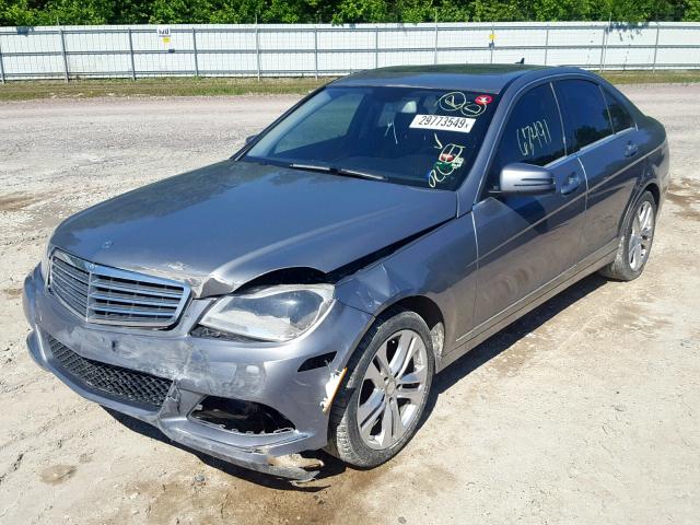 WDDGF4HB3EA917869 - 2014 MERCEDES-BENZ C 250 GRAY photo 2