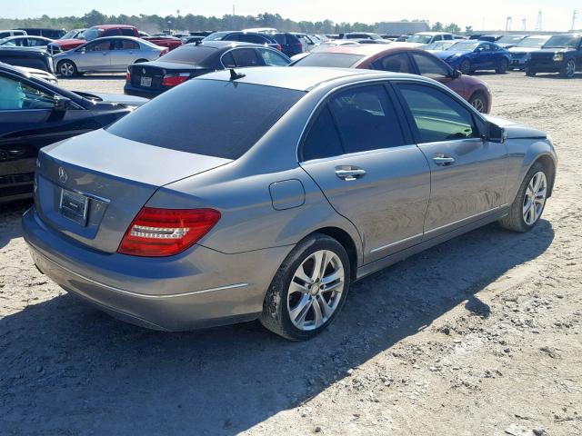 WDDGF4HB3EA917869 - 2014 MERCEDES-BENZ C 250 GRAY photo 4