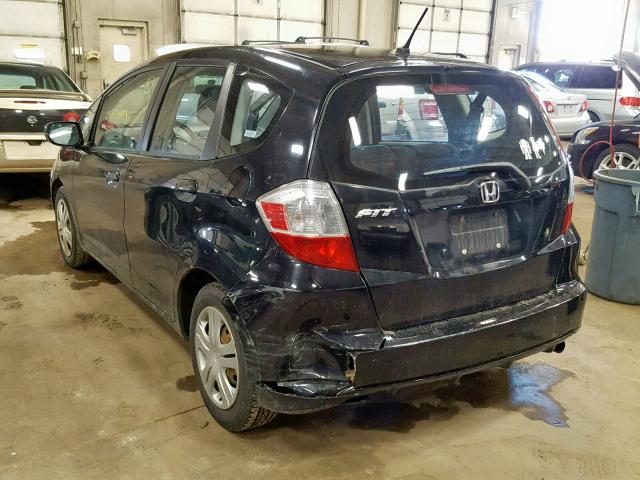 JHMGE88229S072354 - 2009 HONDA FIT BLACK photo 3