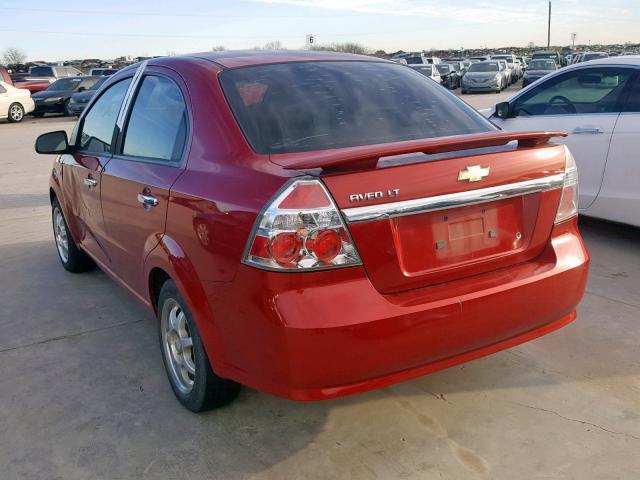 KL1TG56618B045280 - 2008 CHEVROLET AVEO LT BURGUNDY photo 3