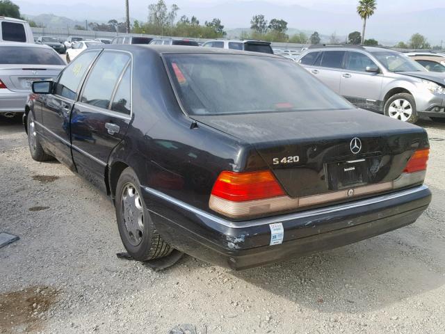 WDBGA33E6TA324197 - 1996 MERCEDES-BENZ S 320 BLACK photo 3