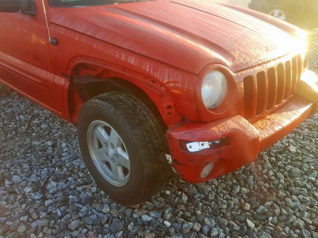 1J4GK58K74W190999 - 2004 JEEP LIBERTY LI RED photo 9