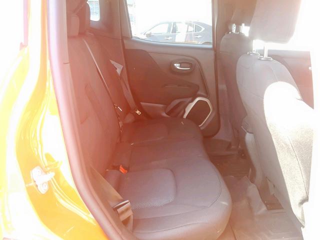 ZACCJAAT6GPE29270 - 2016 JEEP RENEGADE S ORANGE photo 6