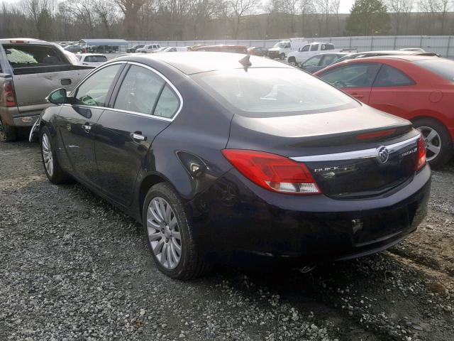 2G4GS5EV0D9217775 - 2013 BUICK REGAL PREM BLACK photo 3