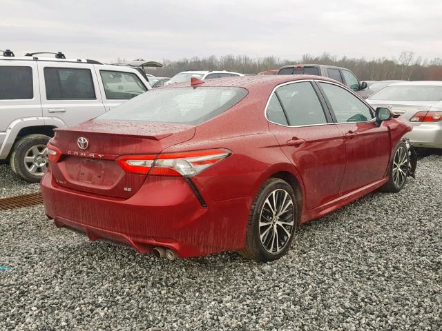 4T1B11HK4JU660713 - 2018 TOYOTA CAMRY L BURGUNDY photo 4