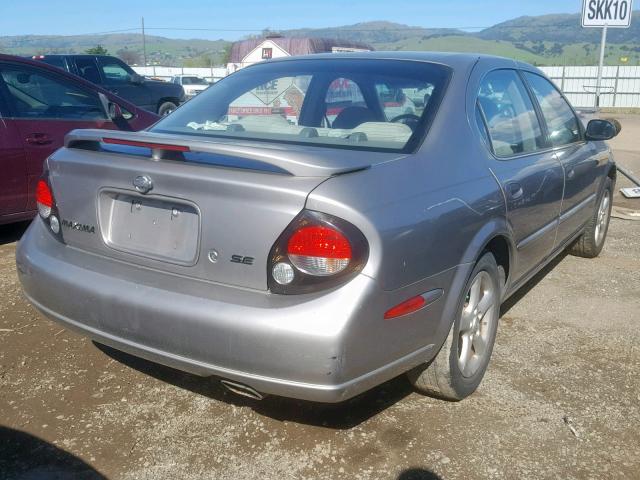 JN1CA31D11T820992 - 2001 NISSAN MAXIMA GXE GRAY photo 4