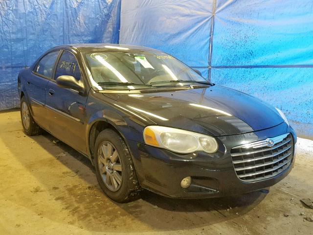 1C3AL56R34N207221 - 2004 CHRYSLER SEBRING LX BLACK photo 1