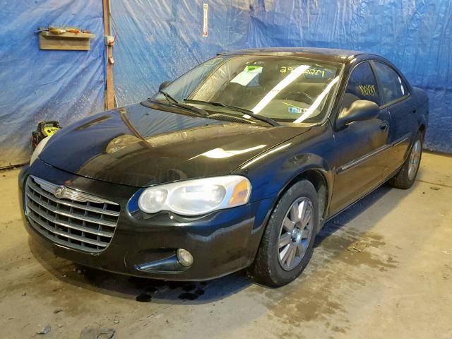 1C3AL56R34N207221 - 2004 CHRYSLER SEBRING LX BLACK photo 2