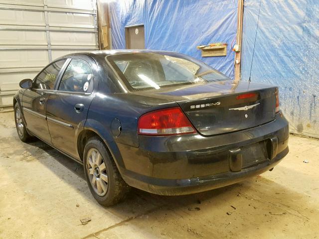 1C3AL56R34N207221 - 2004 CHRYSLER SEBRING LX BLACK photo 3