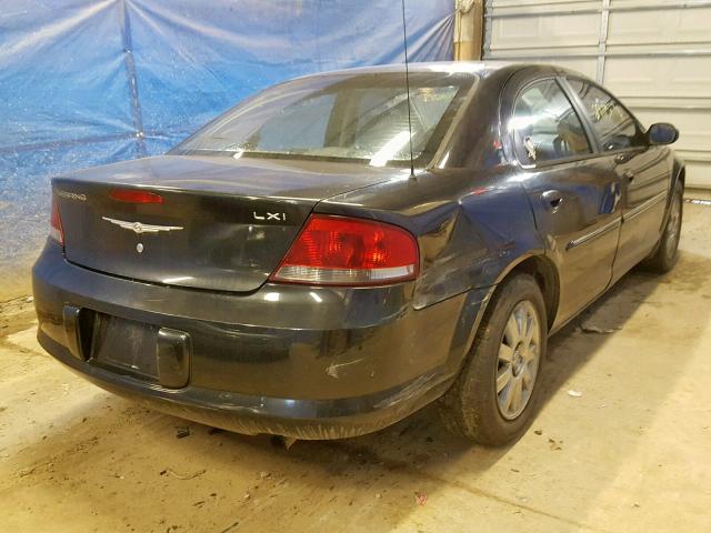 1C3AL56R34N207221 - 2004 CHRYSLER SEBRING LX BLACK photo 4