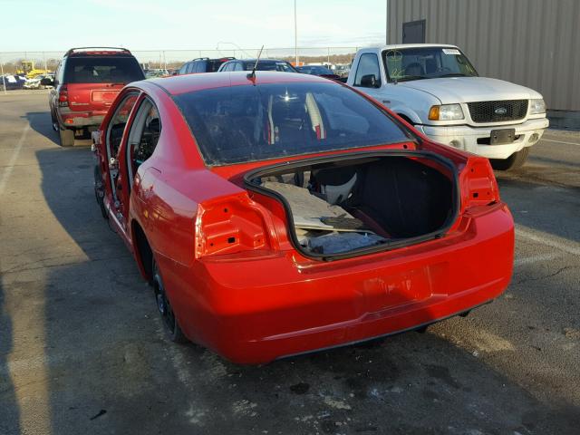 2B3LA73W98H170451 - 2008 DODGE CHARGER SR RED photo 3