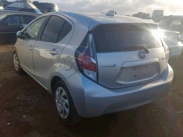 JTDKDTB32F1576021 - 2015 TOYOTA PRIUS C SILVER photo 3