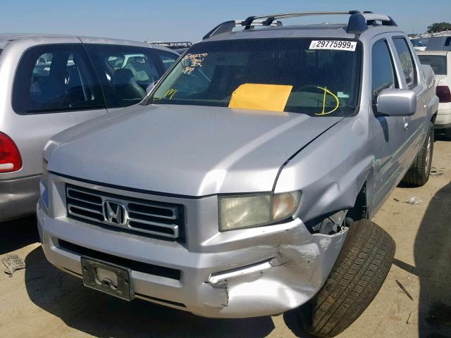 2HJYK16536H560889 - 2006 HONDA RIDGELINE SILVER photo 2