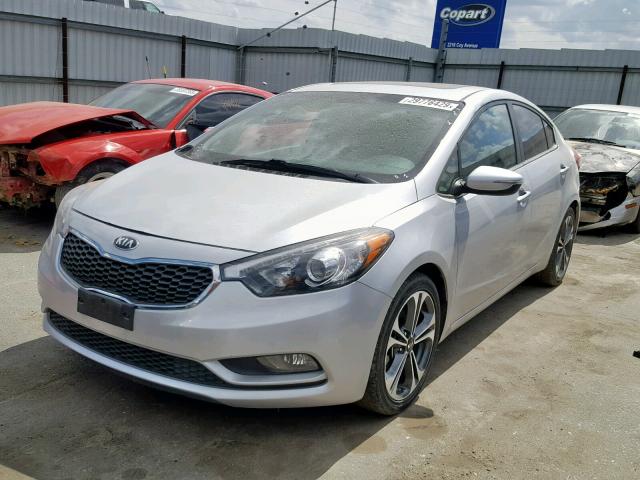 KNAFZ4A89G5525970 - 2016 KIA FORTE EX SILVER photo 2