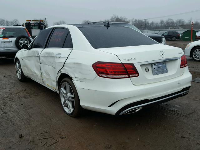 WDDHF8JB3EA828082 - 2014 MERCEDES-BENZ E 350 4MAT WHITE photo 3