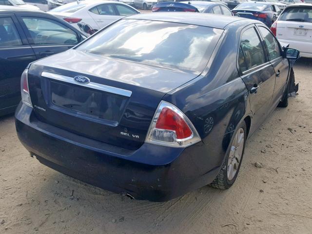 3FAFP08106R136758 - 2006 FORD FUSION SEL BLACK photo 4